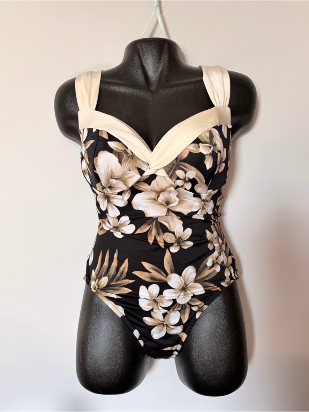 Miraclesuit Black and Cream One-Piece Swimsuit - Picture 10 of 10
